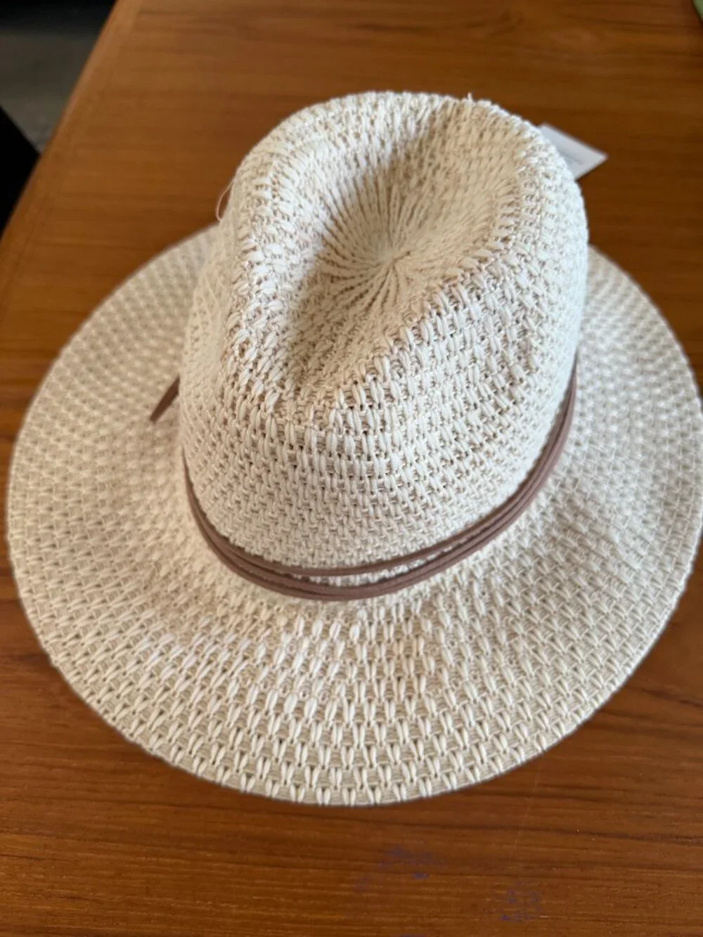 NWT Women's Straw Fedora Hat